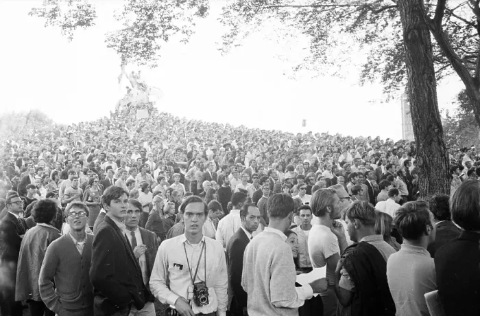 Framed Print : Protestors Congregate During The 68 DNC Framed Print : Protestors Congregate During The 68 DNC