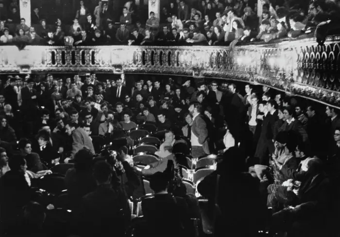 Framed Print : Protestors Occupy Paris Theatre Framed Print : Protestors Occupy Paris Theatre