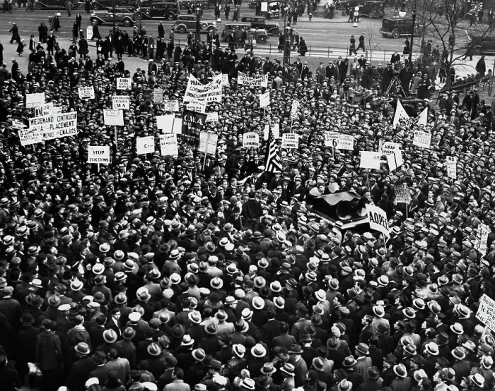 Framed Print : Protestors Outside New York City Hall Framed Print : Protestors Outside New York City Hall