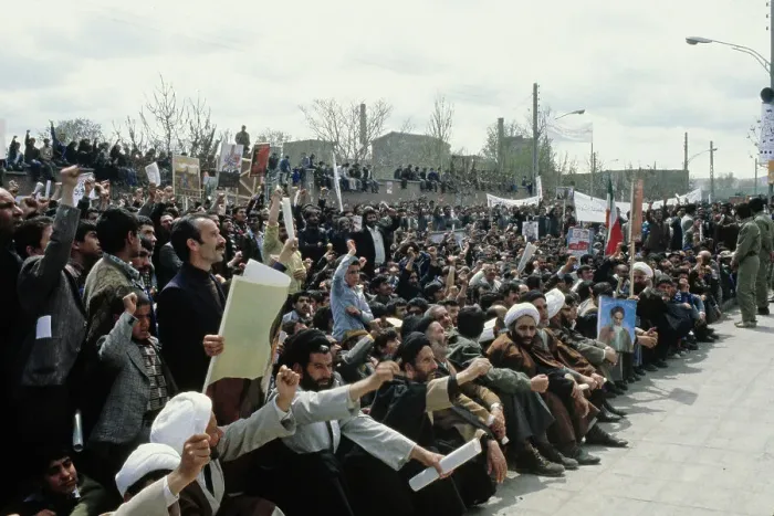 Framed Print : Protestors In Tabriz, Iran