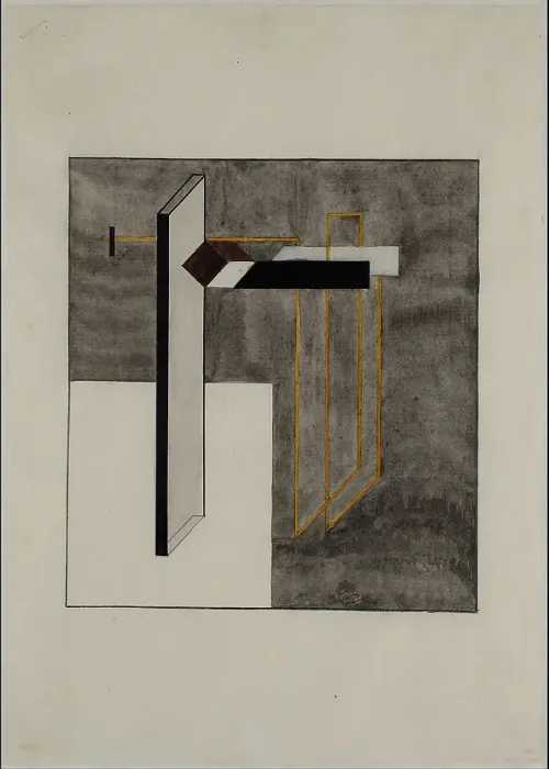 Framed Print : Proun 4B. Artist: Lissitzky, El (1890-1941) Framed Print : Proun 4B. Artist: Lissitzky, El (1890-1941)