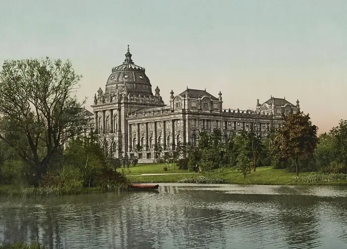 Framed Print : The Provincial Museum in Hanover, Germany, Historical, Photochrome print from the 1890s
