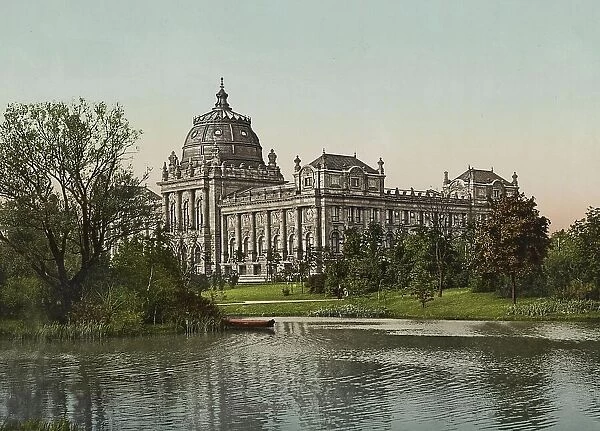 The Provincial Museum in Hanover, Germany, Historical, Photochrome print from the 1890s