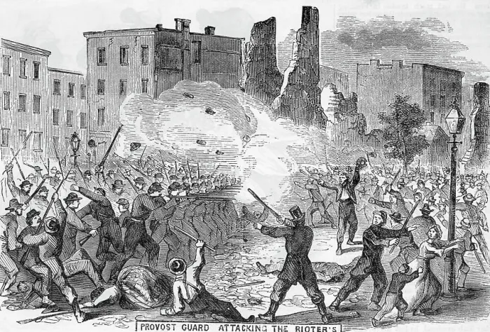 Framed Print : Provost Guard Attacking the Rioters Print Framed Print : Provost Guard Attacking the Rioters Print