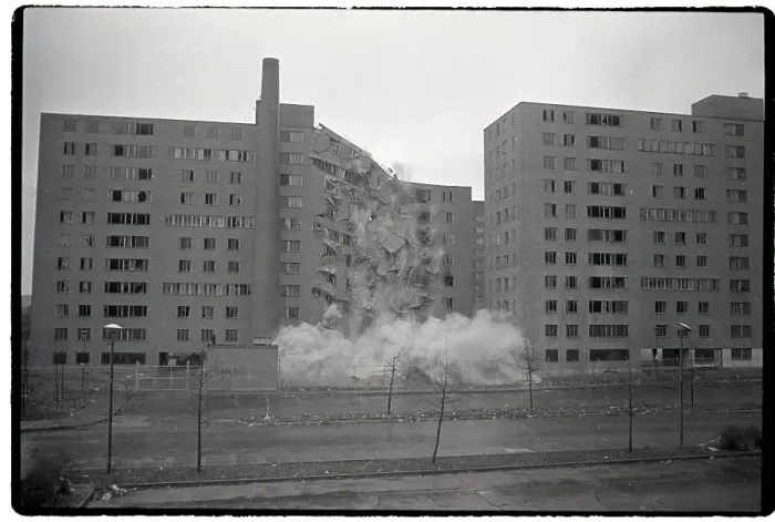 Framed Print : Pruitt Housing Development Collapses Framed Print : Pruitt Housing Development Collapses