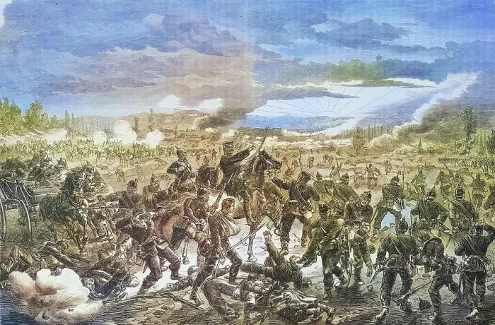 Framed Print : The Prussian 1st Division in action at Bange, illustrated war chronicle 1870-1871, Franco-Prussian campaign, Germany, France Framed Print : The Prussian 1st Division in action at Bange, illustrated war chronicle 1870-1871, Franco-Prussian campaign, Germany, France