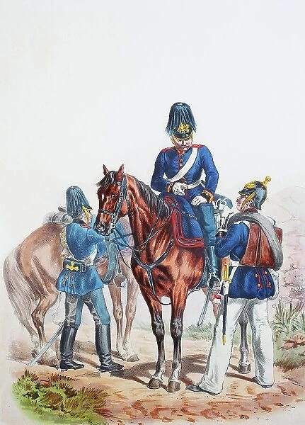 Prussian Army, Prussian Guard, 1st Brandenburg Field Artillery Regiment No. 3 and Lower Silesian Foot Artillery Regiment No. 5, Feldzeugmeister, common soldier, uniform of the army, military, Prussia, Germany
