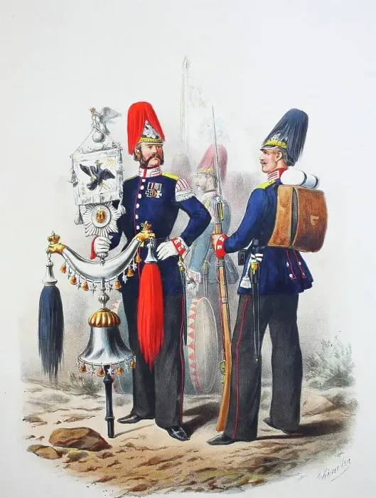 Framed Print : Prussian Army, Prussian Guard, Guard Fusilier Regiment, Mohamed's Flag, Hauptboist, Fusilier, Army Uniform, Military, Prussia, Germany, Digitally restored reproduction of a 19th century original Framed Print : Prussian Army, Prussian Guard, Guard Fusilier Regiment, Mohamed's Flag, Hauptboist, Fusilier, Army Uniform, Military, Prussia, Germany, Digitally restored reproduction of a 19th century original