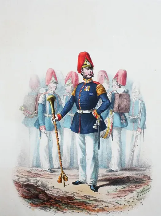 Framed Print : Prussian Army, Prussian Guard, Guard Regiment on Foot, Bugler, Tambour, Drummer, Army Uniform, Military, Prussia, Germany, Digitally Restored Reproduction of a 19th century Original Framed Print : Prussian Army, Prussian Guard, Guard Regiment on Foot, Bugler, Tambour, Drummer, Army Uniform, Military, Prussia, Germany, Digitally Restored Reproduction of a 19th century Original
