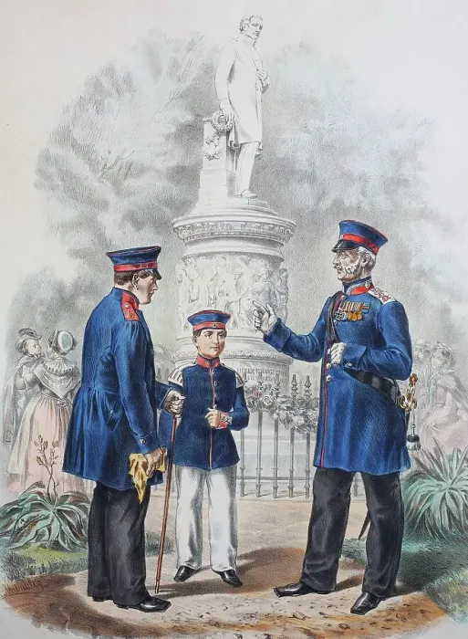 Framed Print : Prussian Army, Prussian Guard, Invalid Corps, Common Soldier of the 6th Provincal Company, Sergeant of the Leib Company, Compagnie, Army Uniform, Military, Prussia, Germany, digitally restored reproduction of a 19th century original Framed Print : Prussian Army, Prussian Guard, Invalid Corps, Common Soldier of the 6th Provincal Company, Sergeant of the Leib Company, Compagnie, Army Uniform, Military, Prussia, Germany, digitally restored reproduction of a 19th century original