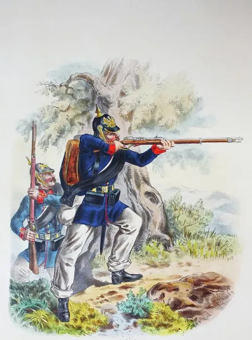Framed Print : Prussian Army, Prussian Guard, Pomeranian Fusilier Regiment No. 34, Fusiliers, Army Uniform, Military, Prussia, Germany, Digitally Restored Reproduction of a 19th century Original Framed Print : Prussian Army, Prussian Guard, Pomeranian Fusilier Regiment No. 34, Fusiliers, Army Uniform, Military, Prussia, Germany, Digitally Restored Reproduction of a 19th century Original