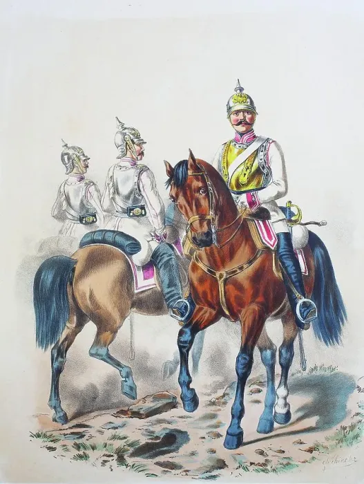 Framed Print : Prussian Army, Prussian Guard, Queen's Cuirassier Regiment, Pomeranian No. 2, Common Soldiers, Non-Commissioned Officer, Army Uniform, Military, Prussia, Germany, Digitally Restored Reproduction of a 19th century Original Framed Print : Prussian Army, Prussian Guard, Queen's Cuirassier Regiment, Pomeranian No. 2, Common Soldiers, Non-Commissioned Officer, Army Uniform, Military, Prussia, Germany, Digitally Restored Reproduction of a 19th century Original