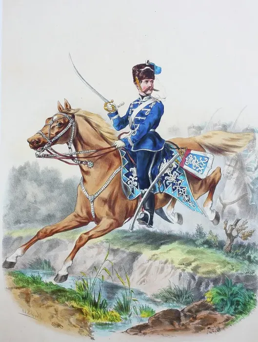 Framed Print : Prussian Army, Prussian Guard, Westphalian Hussar Regiment No. 8, Officer, Army Uniform, Military, Prussia, Germany, Digitally Restored Reproduction of a 19th century Original Framed Print : Prussian Army, Prussian Guard, Westphalian Hussar Regiment No. 8, Officer, Army Uniform, Military, Prussia, Germany, Digitally Restored Reproduction of a 19th century Original