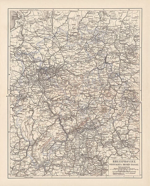 Prussian provinces, lithograph, published in 1878