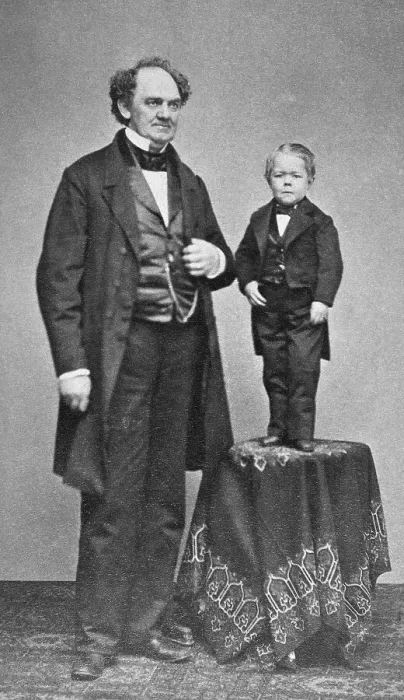 Framed Print : P.T. Barnum and Tom Thumb