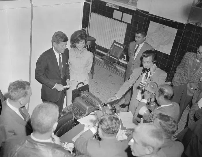 Framed Print : Public Appearance of John and Jackie Kennedy Framed Print : Public Appearance of John and Jackie Kennedy