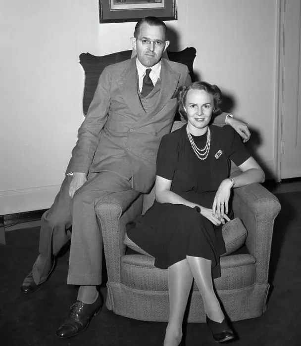 Framed Print : Publisher Cornelius V. Starr and His Wife Framed Print : Publisher Cornelius V. Starr and His Wife