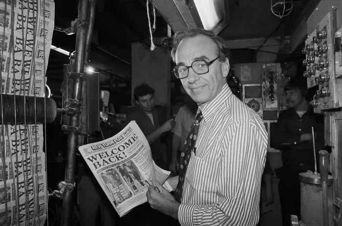 Framed Print : Publisher Rupert Murdoch Holding New York Post Newspaper Framed Print : Publisher Rupert Murdoch Holding New York Post Newspaper