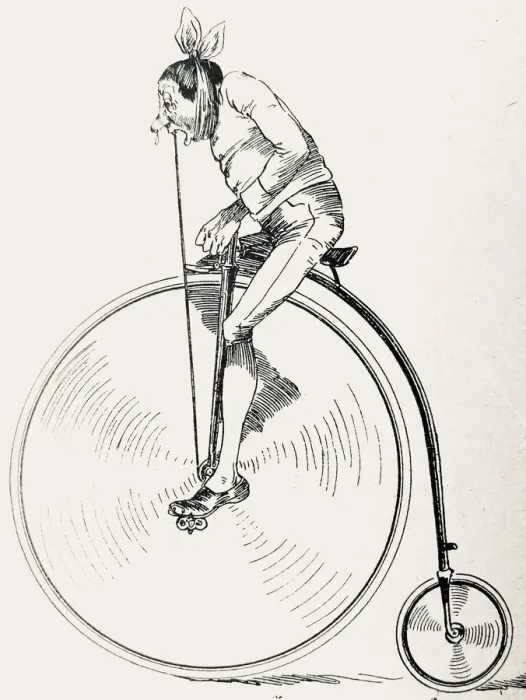 Framed Print : Pulling a tooth by riding a bicycle Framed Print : Pulling a tooth by riding a bicycle