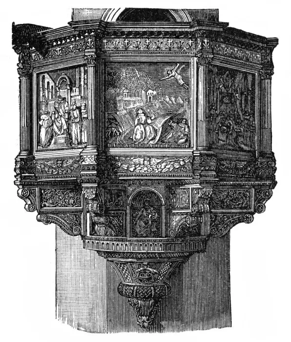 Framed Print : Pulpit of Santa Croce in Florence Framed Print : Pulpit of Santa Croce in Florence