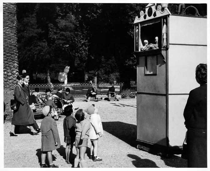 Framed Print : Punch And Judy Show In France Framed Print : Punch And Judy Show In France