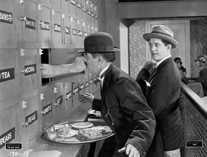 Framed Print : Punching a Man in the Nose at an Automat Framed Print : Punching a Man in the Nose at an Automat