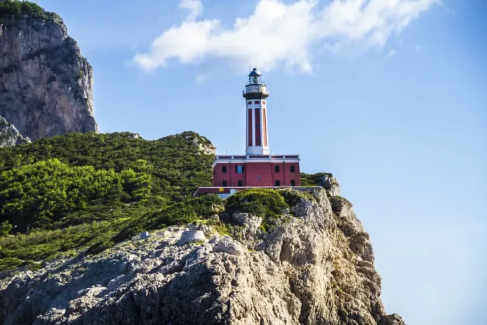 Framed Print : Punta Carena Lighthouse on cliff, Island of Capri, Campania, Italy Framed Print : Punta Carena Lighthouse on cliff, Island of Capri, Campania, Italy