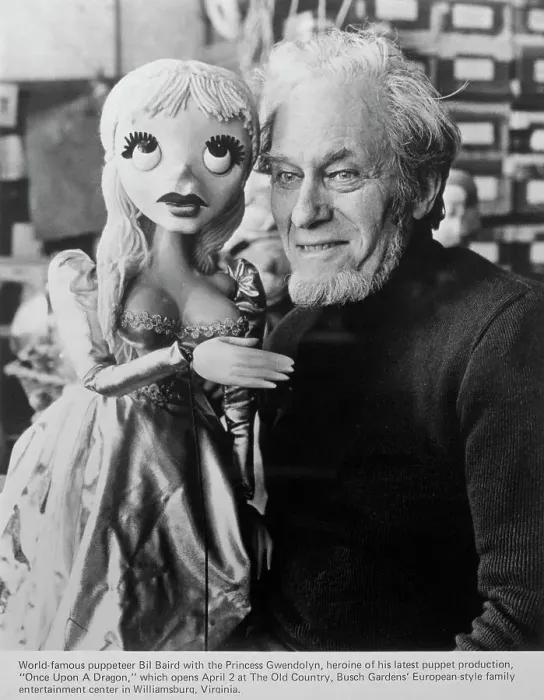 Framed Print : Puppeteer Bil Baird with Princess Gwendolyn