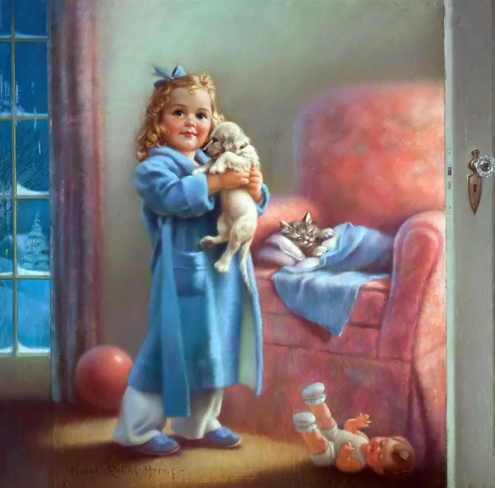 Framed Print : Puppies and Kittens Framed Print : Puppies and Kittens
