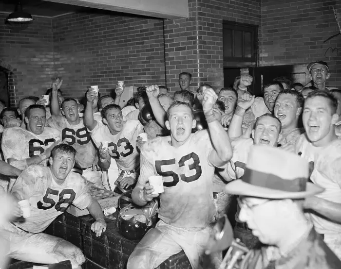 Framed Print : Purdue University Football Team Celebrating Victory Framed Print : Purdue University Football Team Celebrating Victory