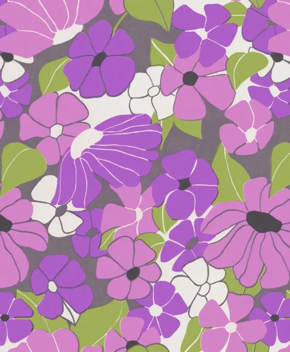 Framed Print : Purple Floral Pattern Framed Print : Purple Floral Pattern