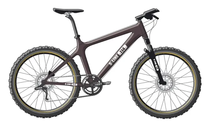 Framed Print : Purple mountain bike Framed Print : Purple mountain bike