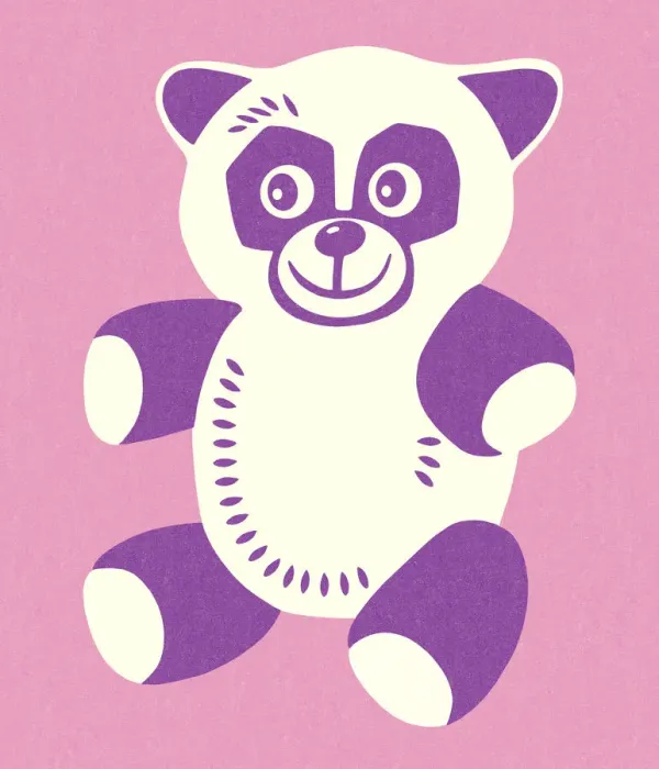 Framed Print : Purple Panda Bear Framed Print : Purple Panda Bear