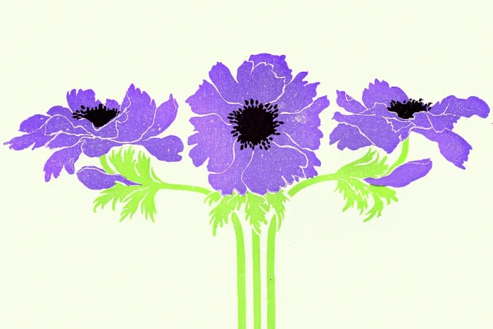 Framed Print : Purple poppy flower design, German Art Nouveau, 1890s, 19th Century Framed Print : Purple poppy flower design, German Art Nouveau, 1890s, 19th Century