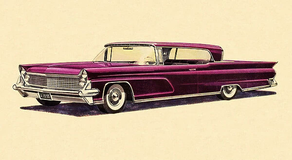 Purple Vintage Car