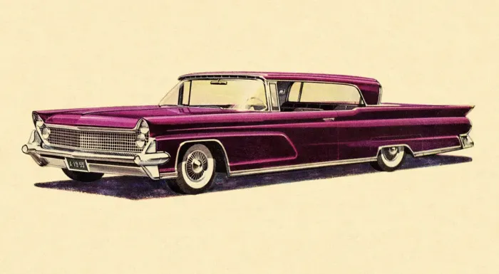 Framed Print : Purple Vintage Car