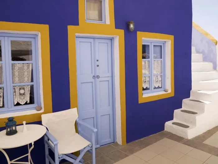 Framed Print : Purple walls, Santorini, Greece Framed Print : Purple walls, Santorini, Greece