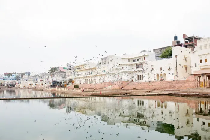 Framed Print : Pushkar lake and shrine, Pushkar Rajasthan India Framed Print : Pushkar lake and shrine, Pushkar Rajasthan India