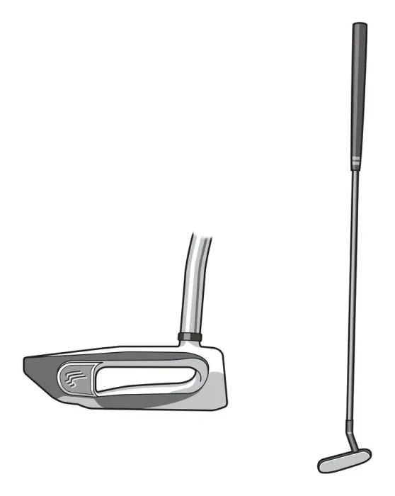 Framed Print : Putter, full length and clubhead Framed Print : Putter, full length and clubhead