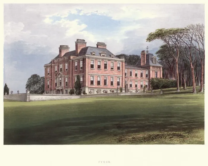 Framed Print : Pynes House, Queen Anne style country house, Devon, 19th Century Framed Print : Pynes House, Queen Anne style country house, Devon, 19th Century