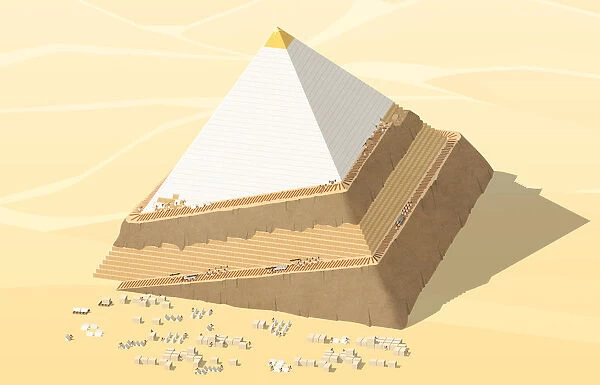 Pyramid. artwork, colour, digital illustration