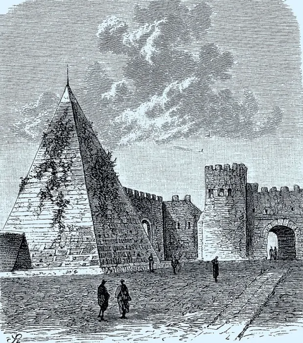 Framed Print : The Pyramid of Cestius in Rome, Italy, in 1886, Historic, digital reproduction of an original 19th century artwork Framed Print : The Pyramid of Cestius in Rome, Italy, in 1886, Historic, digital reproduction of an original 19th century artwork