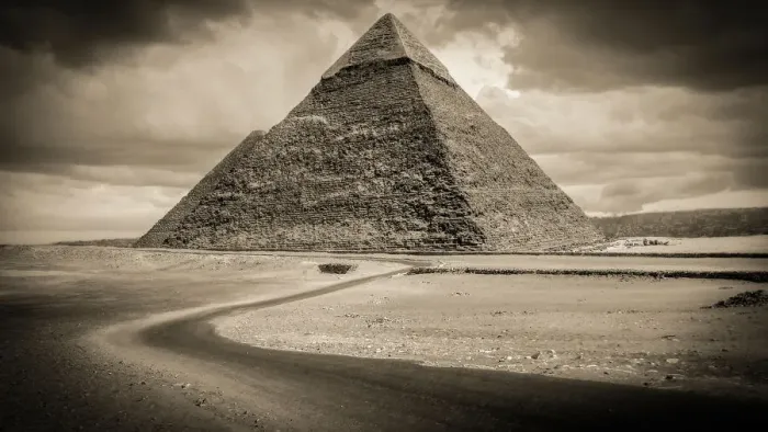 Framed Print : The Pyramid Of Chephren, Giza, Egypt