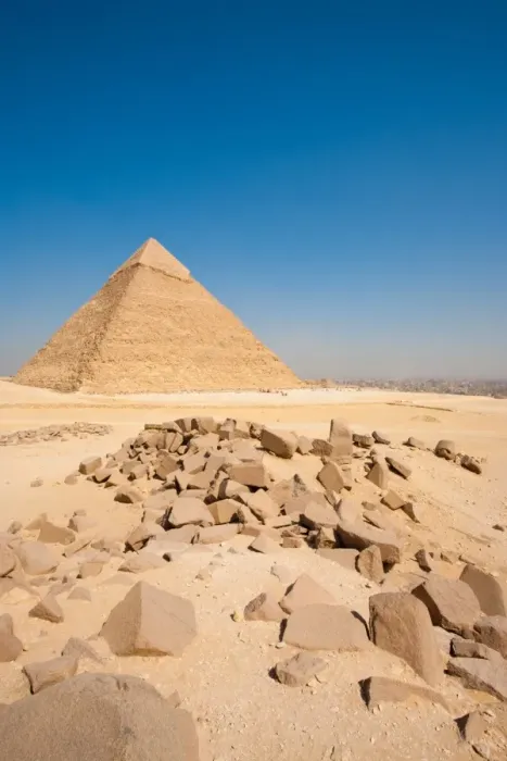 Framed Print : Pyramid Khafre Cairo Cityscape Boulders Vertical Framed Print : Pyramid Khafre Cairo Cityscape Boulders Vertical