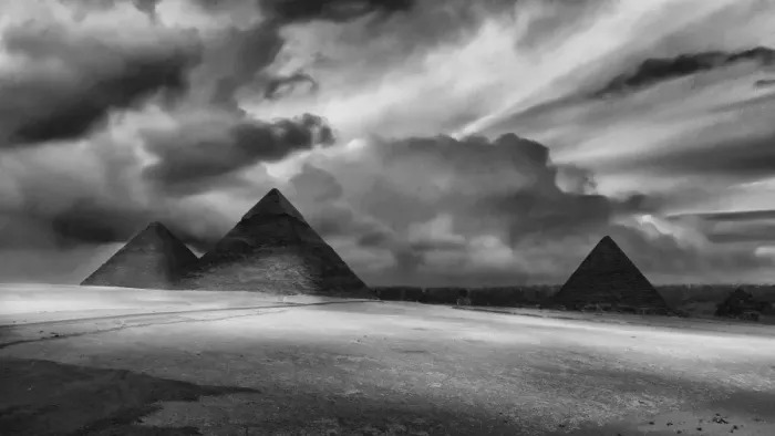 Framed Print : The Pyramids Of Giza, Egypt