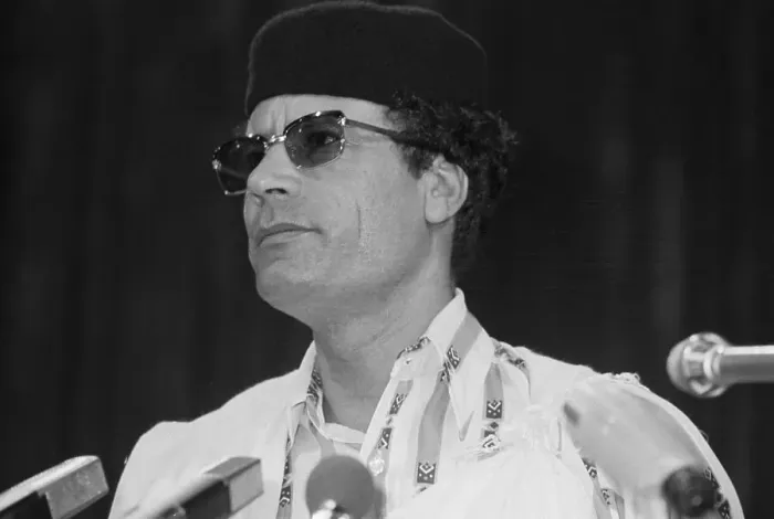 Framed Print : Qaddafi Speaking at Summit Framed Print : Qaddafi Speaking at Summit