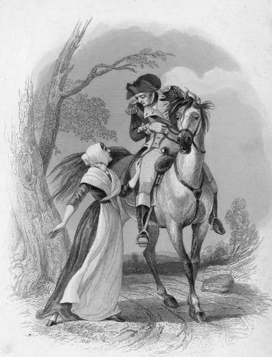 Framed Print : Quaker Woman Aiding American Officer