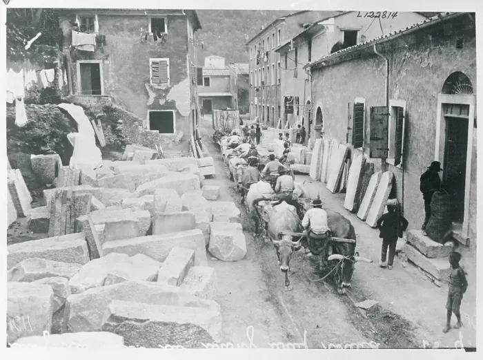 Framed Print : Quarry Workers Traveling With Carts Framed Print : Quarry Workers Traveling With Carts