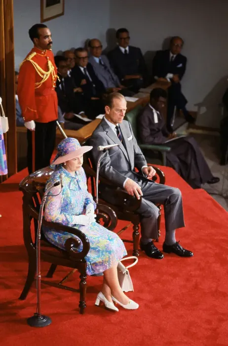 Framed Print : Queen Elizabeth II Passing Reviewing Jamaican Guards Framed Print : Queen Elizabeth II Passing Reviewing Jamaican Guards