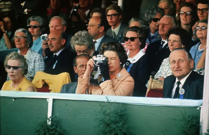 Framed Print : Queen Elizabeth II Taking a Photograph Framed Print : Queen Elizabeth II Taking a Photograph